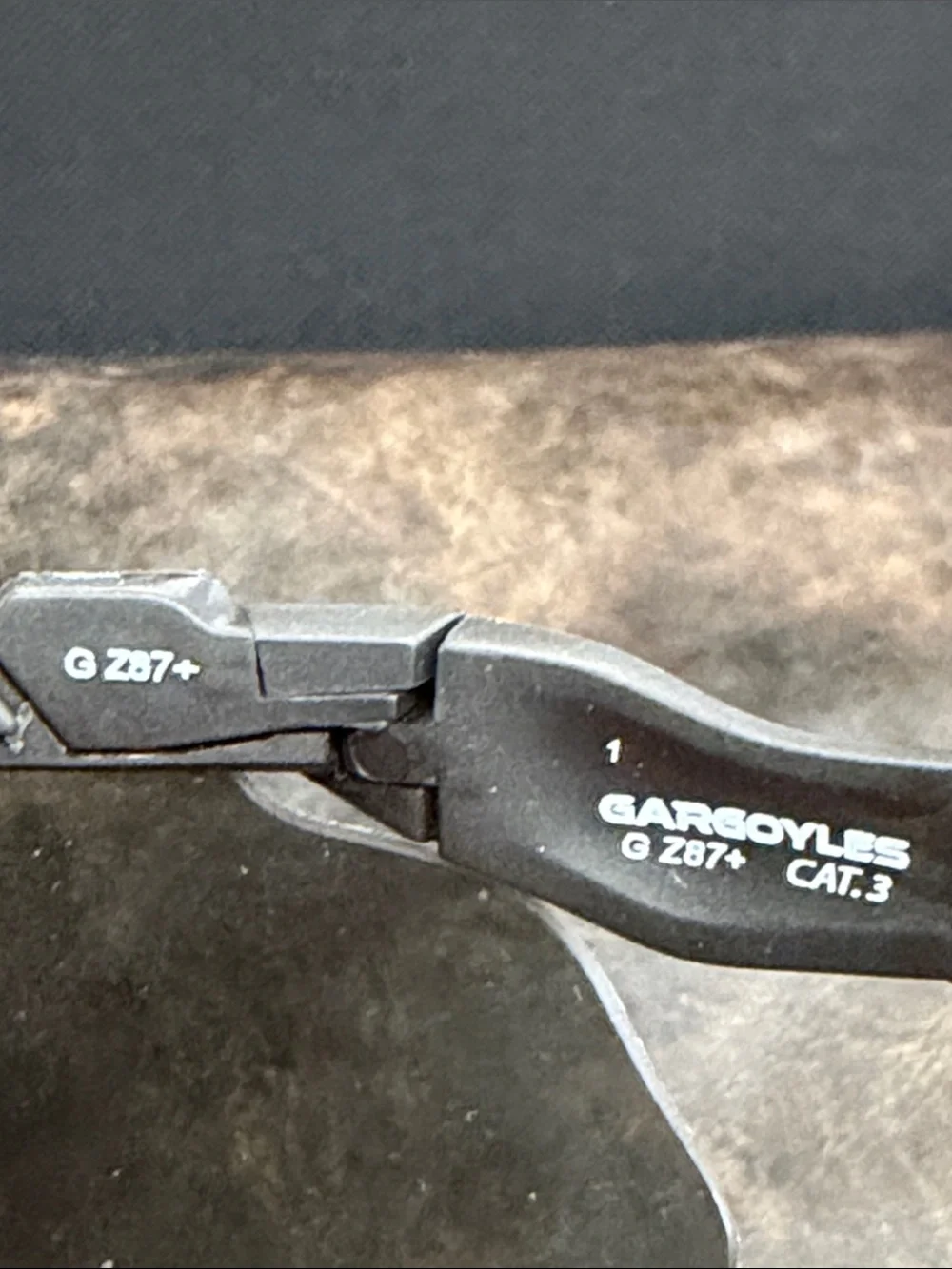 Gargoyle GZ87+ Safety/Wraparound Sunglasses in Gray with Black Lens